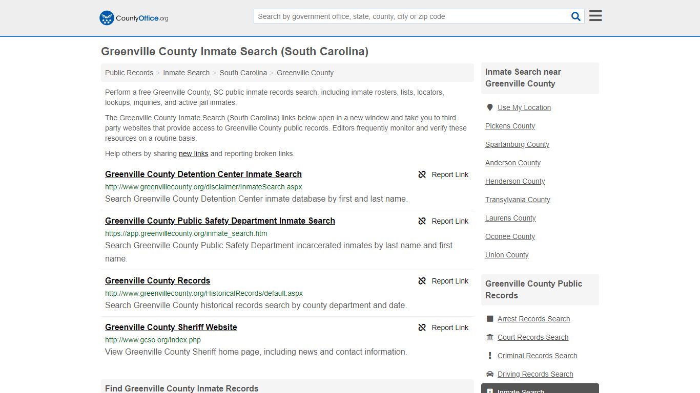 Inmate Search - Greenville County, SC (Inmate Rosters & Locators)